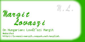 margit lovaszi business card